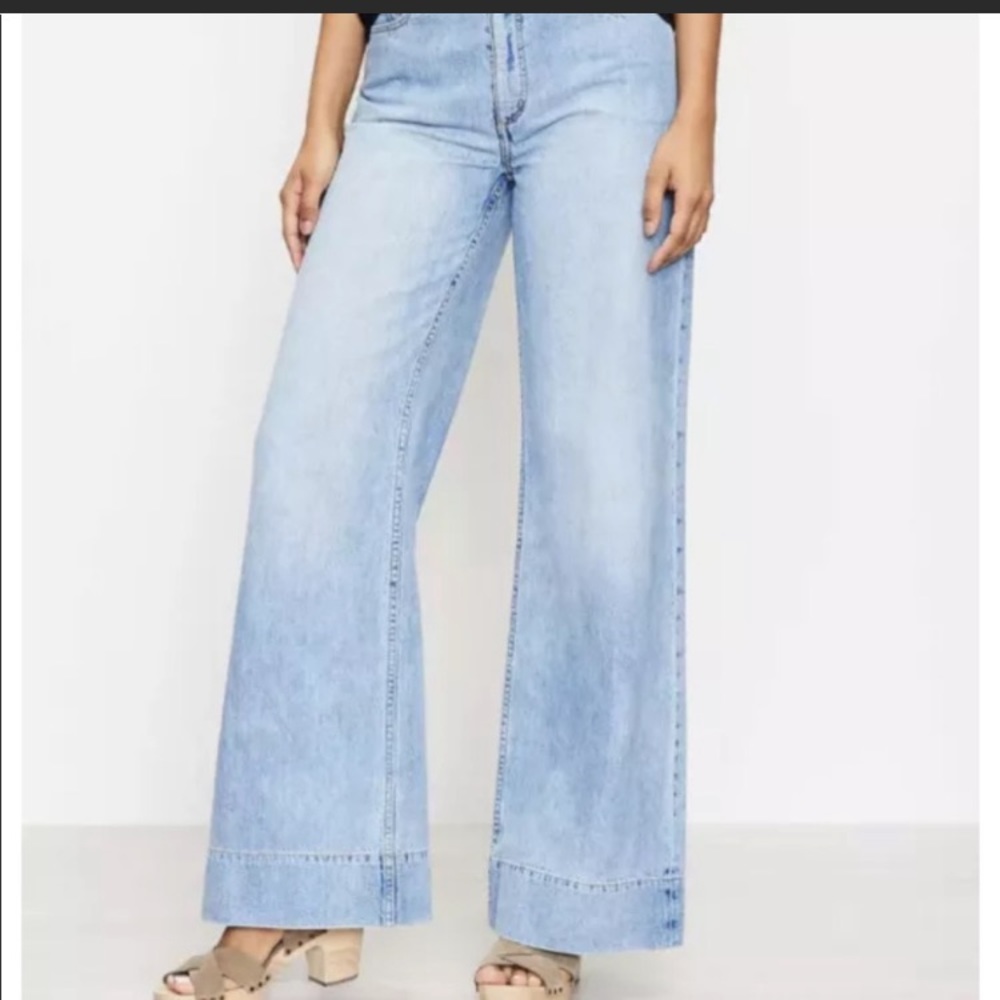 LOFT Jeans High Waist Palazzo High Rise Size 29 Size 8